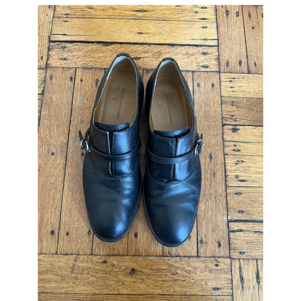 Balenciaga Black Leather Flats Size 38.5 (run small) - Picture 2 of 3